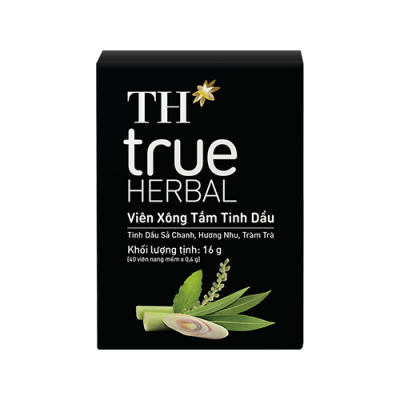 Viên Xông Tắm Tinh Dầu TH true HERBAL 16 g